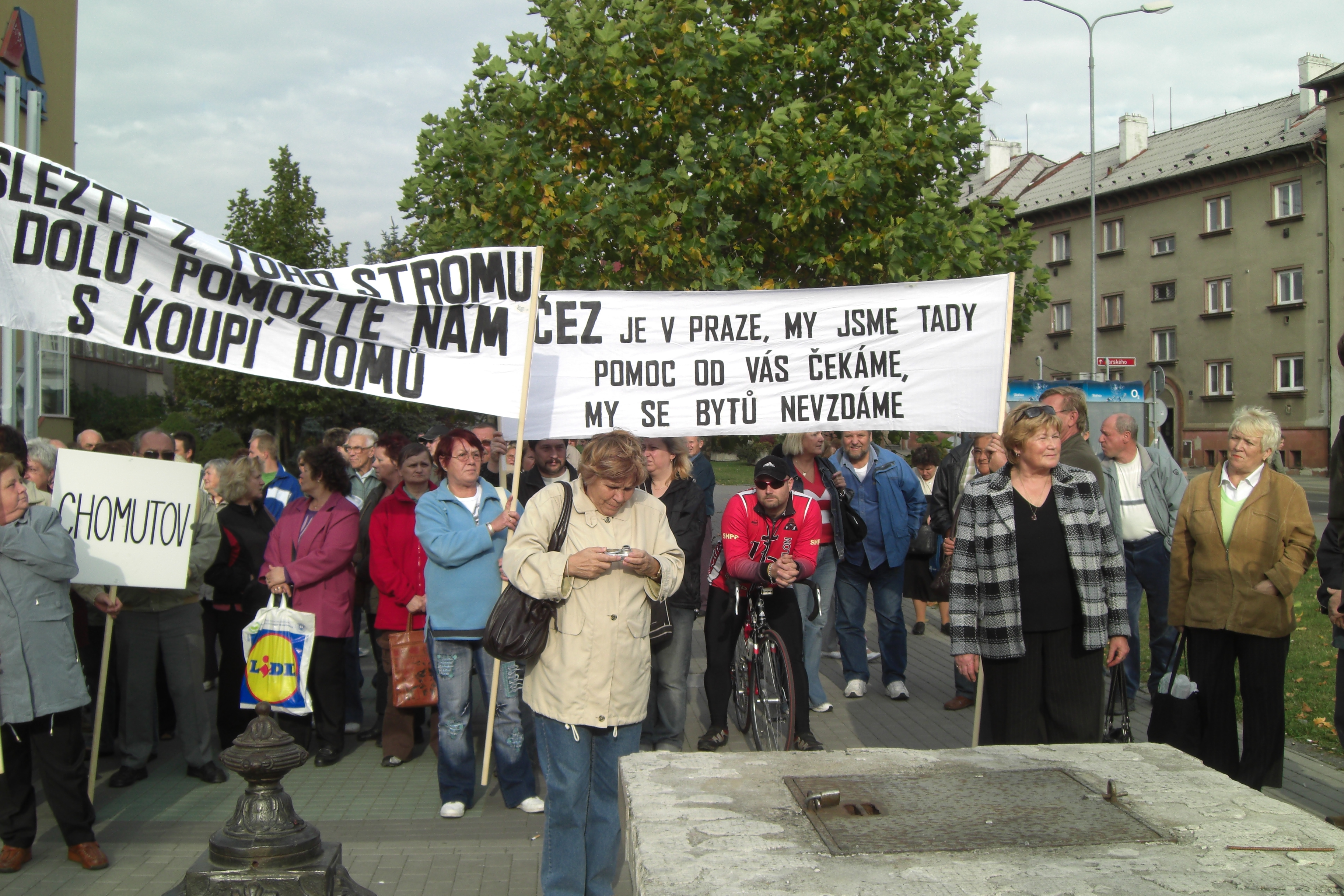 Demonstrace v Chomutově